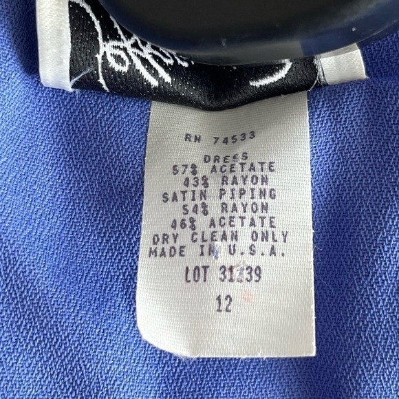 Vintage 90s purple front pleated midi dress size12 - Picture 11 of 12